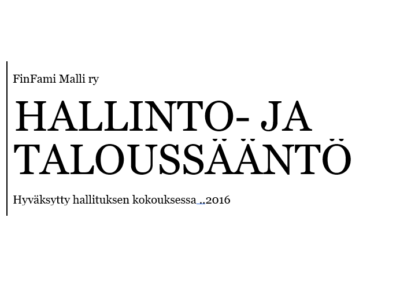 Hallinto- ja taloussääntö -malli