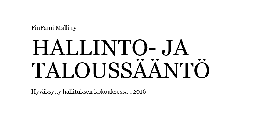 Hallinto- ja taloussääntö -malli